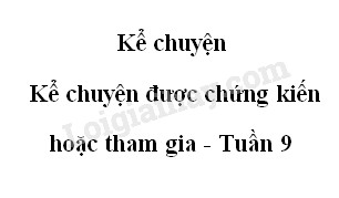 Kể chuyện: Kể chuyện được chứng kiến hoặc tham gia trang 88 SGK Tiếng Việt 5 tập 1>