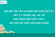 Bài: Ôn tập và đánh giá cuối học kì 1 - Tiết 3, 4 trang 145, 146, 147 SGK Tiếng Việt 3 tập 1 Kết nối tri thức với cuộc sống>
