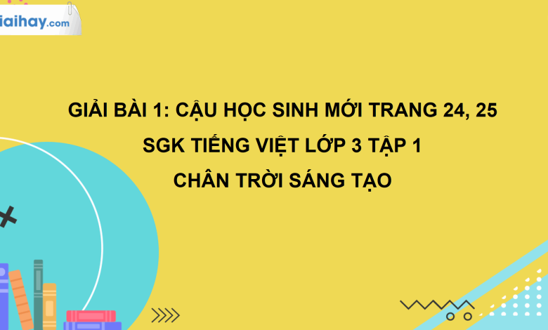 Bài 1: Cậu học sinh mới trang 24, 25 SGK Tiếng Việt 3 tập 1 Chân trời sáng tạo>