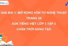 Bài 1: Mở rộng vốn từ Nghệ Thuật trang 26 SGK Tiếng Việt 3 tập 2 Chân trời sáng tạo>