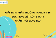Bài 1: Phần thưởng trang 54, 55 SGK Tiếng Việt 3 tập 1 Chân trời sáng tạo>