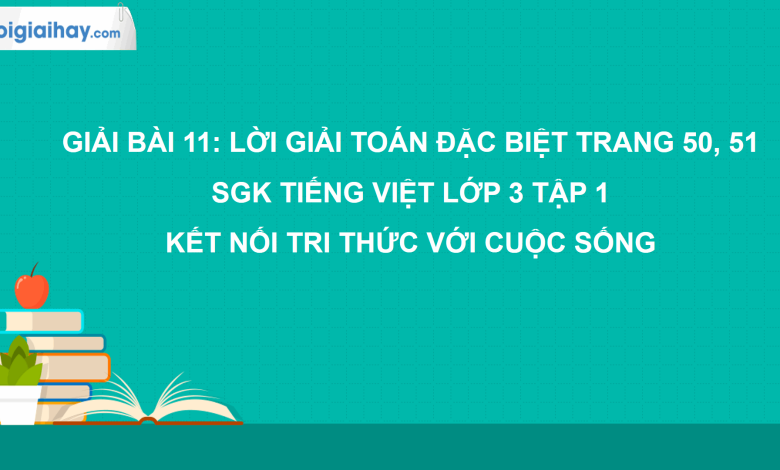 Bài 11: Lời giải toán đặc biệt trang 50, 51 SGK Tiếng Việt 3 tập 1 Kết nối tri thức với cuộc sống>