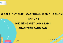 Bài 2: Giới thiệu các thành viên của nhóm, tổ trang 14 SGK Tiếng Việt 3 tập 1 Chân trời sáng tạo>