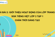 Bài 2: Giới thiệu hoạt động của lớp trang 45 SGK Tiếng Việt 3 tập 1 Chân trời sáng tạo>