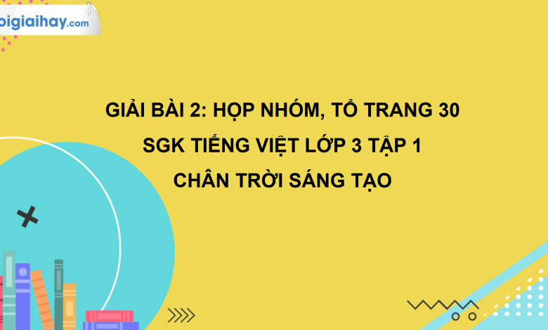 Bài 2: Họp nhóm, tổ trang 30 SGK Tiếng Việt 3 tập 1 Chân trời sáng tạo>