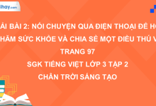 Bài 2: Nói chuyện qua điện thoại để hỏi thăm sức khỏe và chia sẻ một điều thú vị trang 97 SGK Tiếng Việt 3 tập 2 Chân trời sáng tạo>