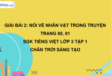 Bài 2: Nói về một nhân vật trong truyện trang 80, 81 SGK Tiếng Việt 3 tập 1 Chân trời sáng tạo>
