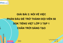 Bài 2: Nói về việc phấn đấu để trở thành đội viên trang 58 SGK Tiếng Việt 3 tập 1 Chân trời sáng tạo>