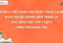 Bài 2: Viết đoạn văn ngắn thuật lại một ngày hội đã chứng kiến trang 16 SGK Tiếng Việt 3 tập 2 Chân trời sáng tạo>