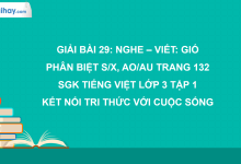 Bài 29: Nghe - viết: Gió trang 132 SGK Tiếng Việt 3 tập 1 Kết nối tri thức với cuộc sống>
