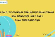 Bài 3: Từ có nghĩa trái ngược nhau trang 129 SGK Tiếng Việt 3 tập 1 Chân trời sáng tạo>