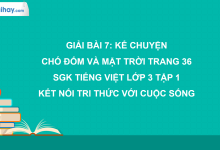 Bài 7: Kể chuyện Chó đốm con và mặt trời trang 36 SGK Tiếng Việt 3 tập 1 Kết nối tri thức với cuộc sống>