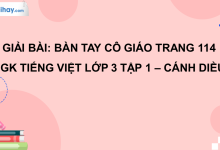 Bàn tay cô giáo trang 114 SGK Tiếng Việt 3 tập 1 Cánh diều>