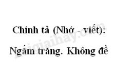 Chính tả (Nghe - viết): Ngắm trăng, Không đề trang 144 SGK Tiếng Việt tập 2>