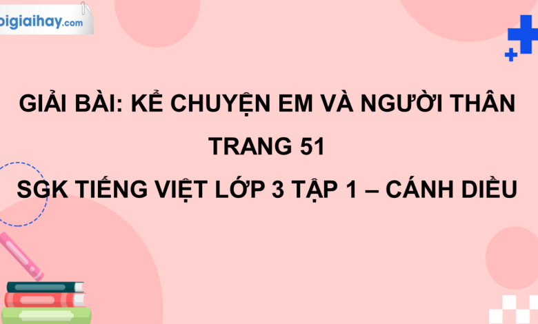 Kể chuyện em và người thân trang 51 SGK Tiếng Việt 3 tập 1 Cánh diều>