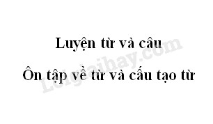 Luyện từ và câu: Ôn tập về từ và cấu tạo từ trang 166 SGK Tiếng Việt 5 tập 1>