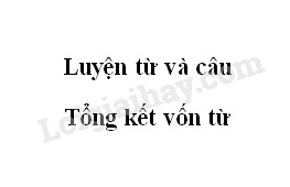 Luyện từ và câu: Tổng kết vốn từ trang 156 SGK Tiếng Việt lớp 5 tập 1>