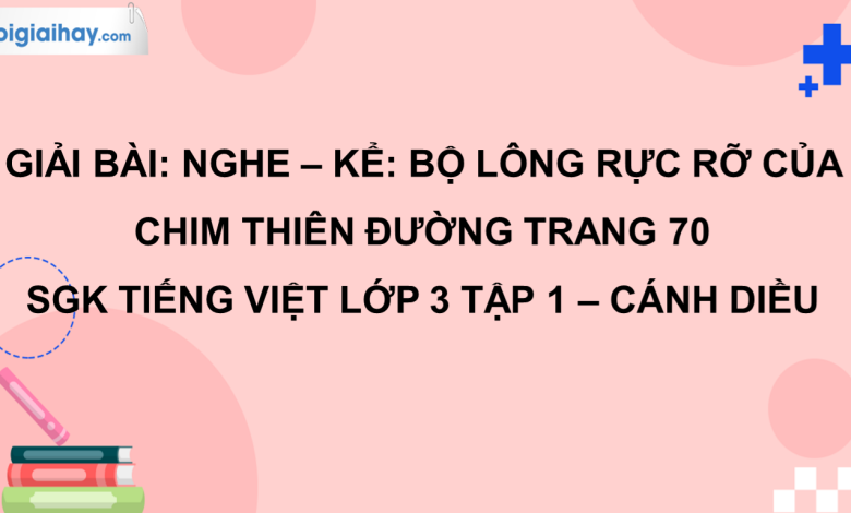 Nghe - kể: Bộ lông rực rỡ của chim thiên đường trang 70 SGK Tiếng Việt 3 tập 1 Cánh diều>