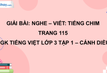 Nghe - viết: Tiếng chim trang 115 SGK Tiếng Việt 3 tập 1 Cánh diều>