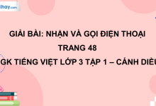 Nhận và gọi điện thoại trang 48 SGK Tiếng Việt 3 tập 1 Cánh diều>