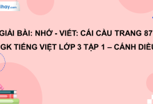 Nhớ - viết: Cái cầu trang 87 SGK Tiếng Việt 3 tập 1 Cánh diều>