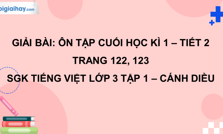 Ôn tập cuối học kì I: Tiết 2 trang 122, 123 SGK Tiếng Việt 3 tập 1 Cánh diều>