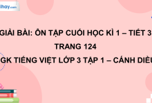 Ôn tập cuối học kì I: Tiết 3 trang 124 SGK Tiếng Việt 3 tập 1 Cánh diều>