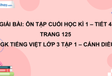 Ôn tập cuối học kì I: Tiết 4 trang 125 SGK Tiếng Việt 3 tập 1 Cánh diều>