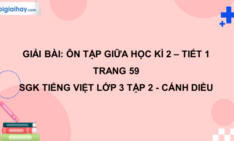 Ôn tập giữa học kì 2 - Tiết 1 trang 59 SGK Tiếng Việt 3 tập 2 Cánh diều>