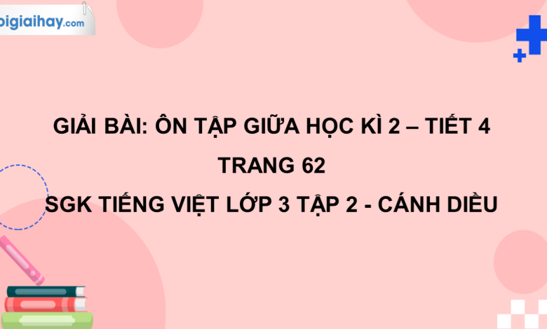 Ôn tập giữa học kì 2 - Tiết 4 trang 62 SGK Tiếng Việt 3 tập 2 Cánh diều>