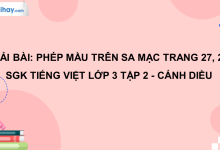Phép mầu trên sa mạc trang 27, 28 SGK Tiếng Việt 3 tập 2 Cánh diều>