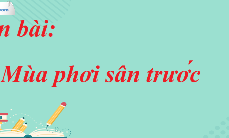 Soạn bài Mùa phơi sân trước SGK Ngữ Văn 7 tập 1 Chân trời sáng tạo - siêu ngắn>