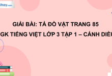 Tả đồ vật trang 85 SGK Tiếng Việt 3 tập 1 Cánh diều>