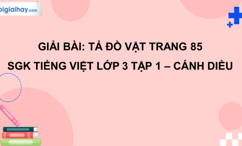 Tả đồ vật trang 85 SGK Tiếng Việt 3 tập 1 Cánh diều>