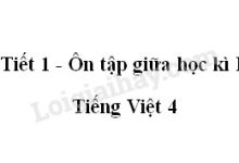 Tiết 1 - Ôn tập giữa học kì I trang 96 SGK Tiếng Việt 4 tập 1>