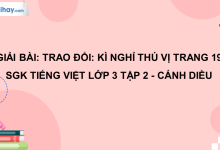 Trao đổi: Kì nghỉ thú vị trang 19 SGK Tiếng Việt 3 tập 2 Cánh diều>