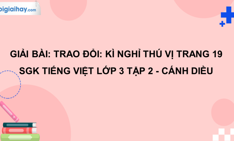 Trao đổi: Kì nghỉ thú vị trang 19 SGK Tiếng Việt 3 tập 2 Cánh diều>