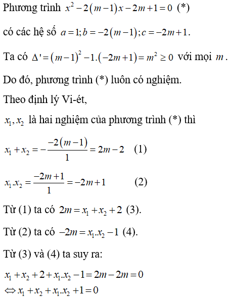 Hệ thức vi-et và ứng dụng để giải phương trình bậc hai một ẩn cực hay, có đáp án