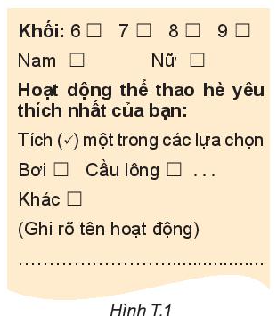 Giải Toán 6 Hoạt động thể thao nào được yêu thích nhất trong hè - Kết nối tri thức (ảnh 1)