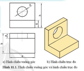 Giải Công nghệ 10 Bài 11: Hình chiếu trục đo - Cánh diều (ảnh 1)