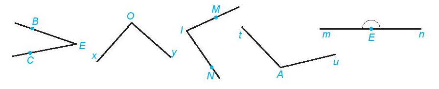 Quan sát hình sau. Ước lượng bằng mắt xem góc nào là góc nhọn (ảnh 1)