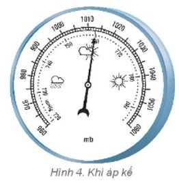 Cho biết giá trị khí áp được thể hiện ở hình 4 (ảnh 1)