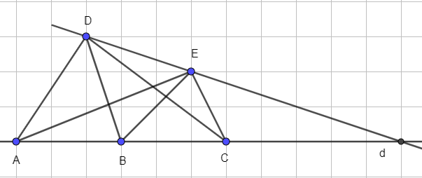 Cho ba điểm A, B, C cùng nằm trên đường thẳng d sao cho B nằm giữa A và C (ảnh 1)