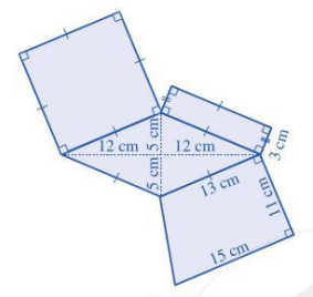 Quan sát Hình 97, Hình 98 và tính diện tích của phần tô xanh ở mỗi hình đó (ảnh 1)