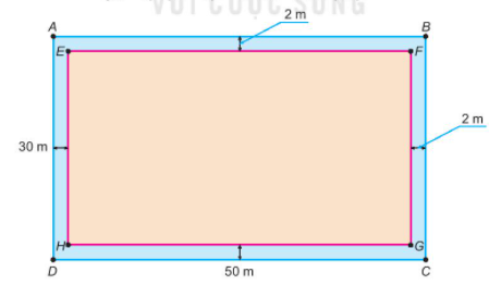 Một mảnh đất hình chữ nhật có kích thước 50 m x 30 m (ảnh 1)