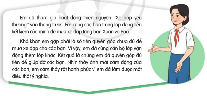 HĐTN 7 Tham gia hoạt động thiện nguyện, nhân đạo trang 36, 37 - Cánh diều (ảnh 1)