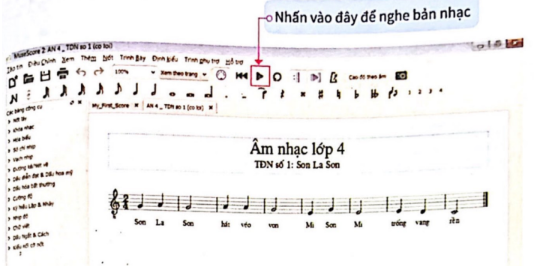 Tin học lớp 5 Bài 1: Làm quen với phần mềm MuseScore (ảnh 1)