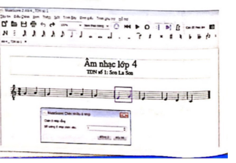 Tin học lớp 5 Bài 4: Chèn ô nhịp và thay đổi thông tin về bản nhạc (ảnh 1)