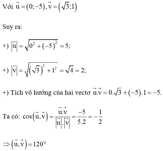 Giải Toán 10 Bài 11: Tích vô hướng của hai vecto  - Kết nối tri thức (ảnh 1)