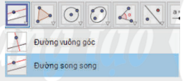 Toán 7 Bài 5: Hoạt động thực hành và trải nghiệm: Vẽ hai đường thẳng song song và đo góc bằng phần mềm GeoGebra - Chân trời sáng tạo (ảnh 1)